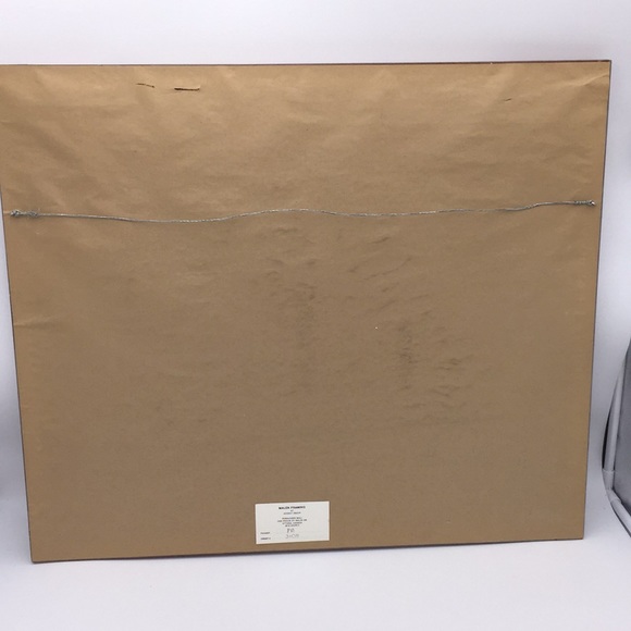 Needlepoint Sunset Cottage Waterfront Landscape Scene Trees Framed Art 26" x 22" - Picture 8 of 11